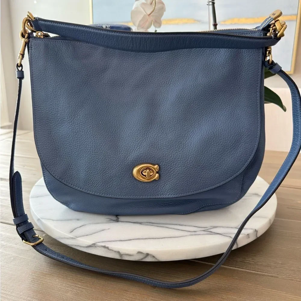 COACH Polished Pebble Leather Shoulder Bag